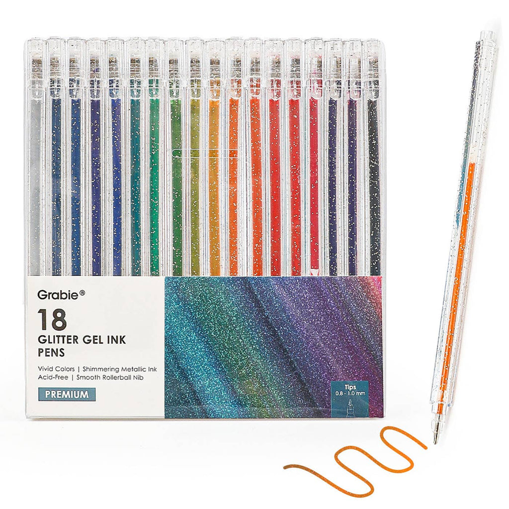 Glitter Gel Ink Pens Set of 18 - Freshie & Zero Studio Shop
