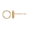 Tiny Stud Earrings: Gold Open Circles - Freshie & Zero Studio Shop