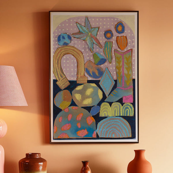 Boho cowboy decor poster by El Baker Art featuring vintage rodeo artwork, 16x20 inches print, ideal for rustic or western-themed spaces.