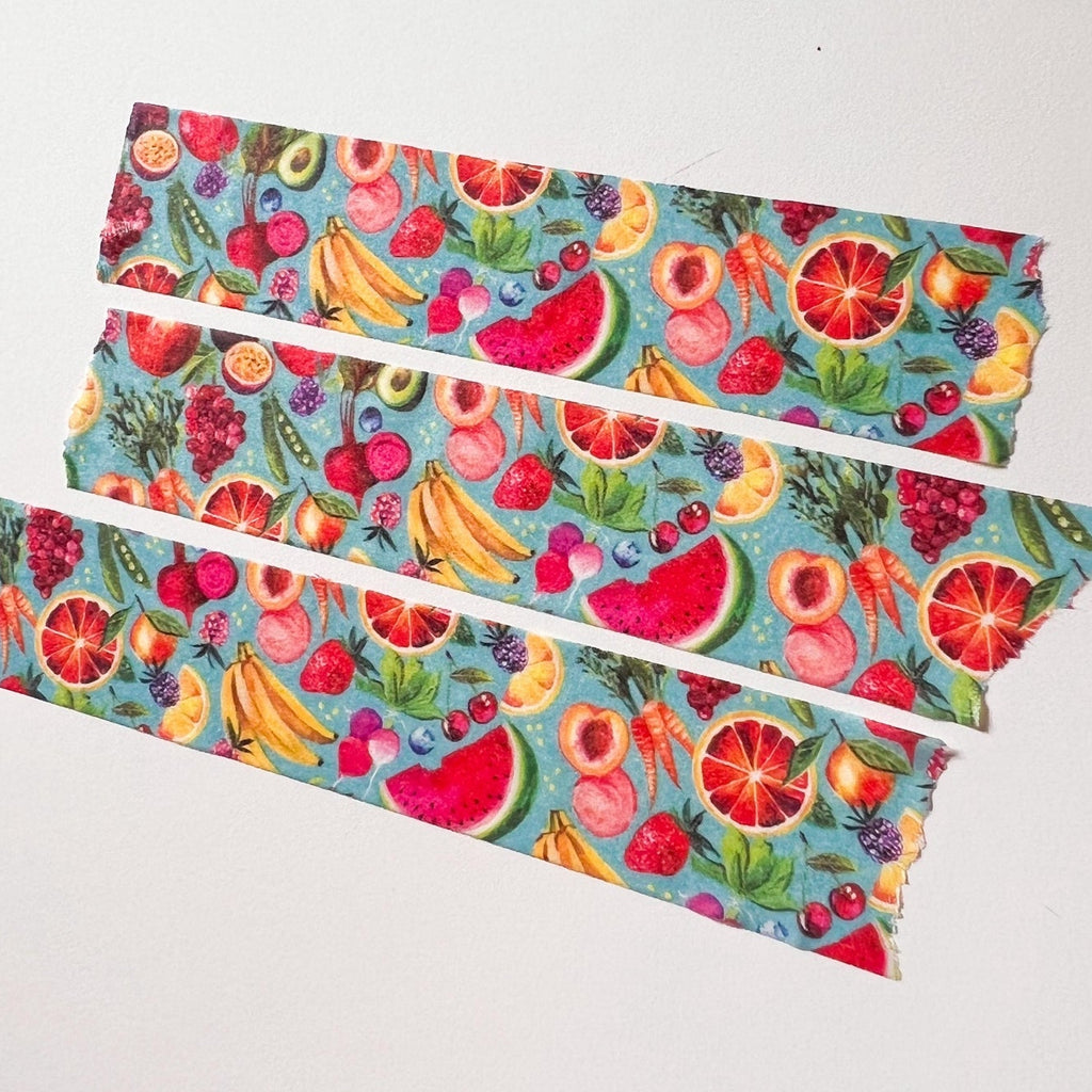 Fruits & Vegetables Washi Tape - Freshie & Zero Studio Shop