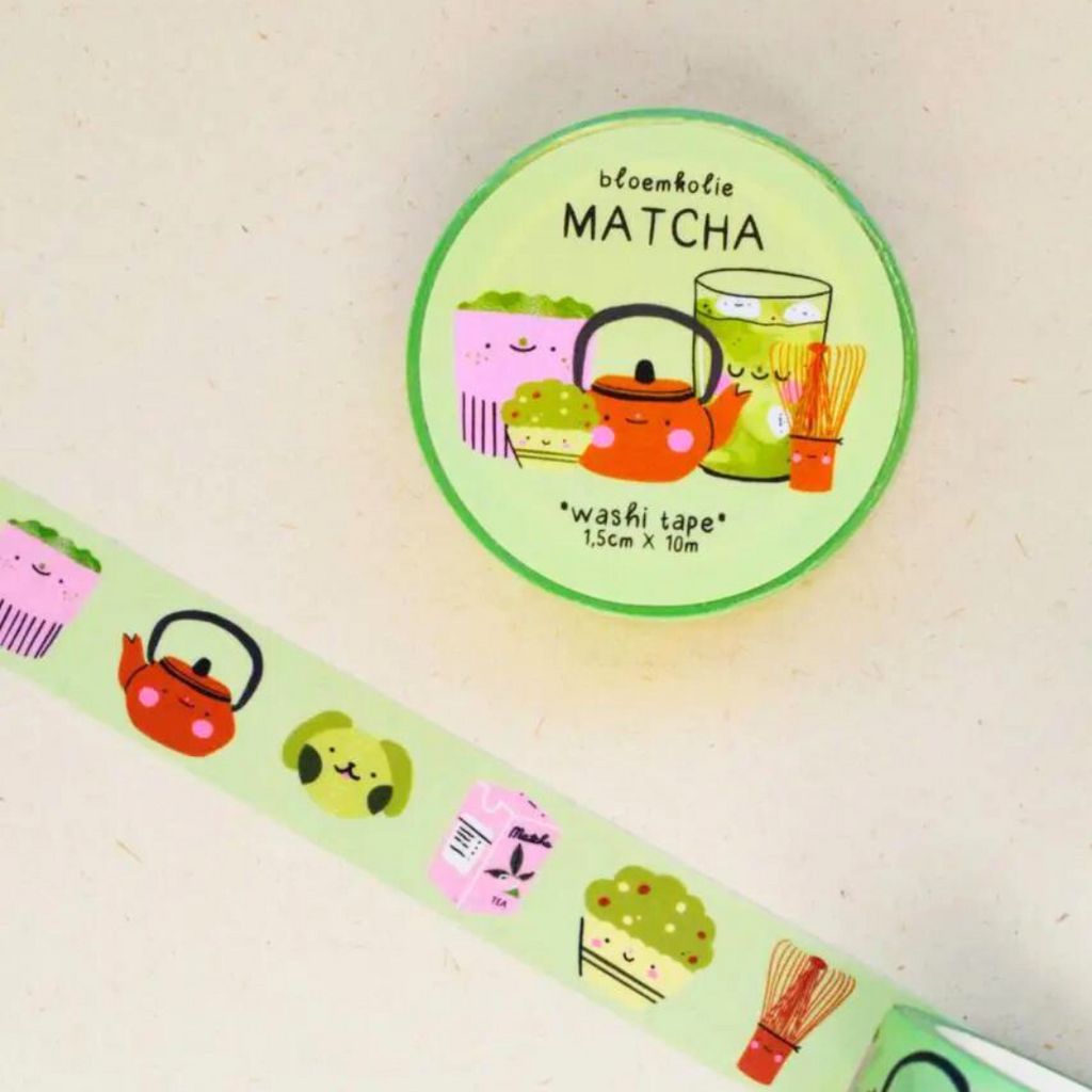 Washi Tape: Kawaii Matcha Tea