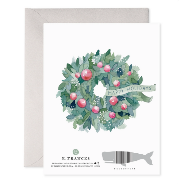 Comfort & Joy Wreath Holiday Card by E. Frances Paper - Freshie & Zero Studio Shop