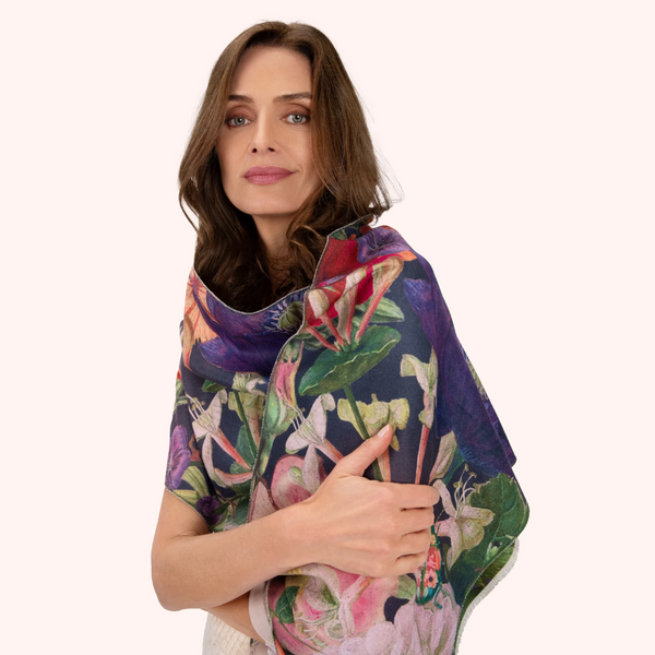 Lux Scarf by Powder - Midnight Posy - Freshie & Zero Studio Shop
