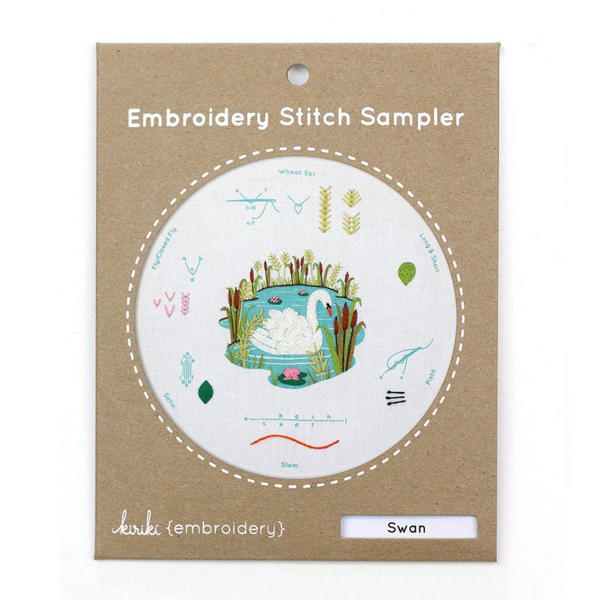 Embroidery Sampler Kit: Swan | Beginner - Freshie & Zero Studio Shop