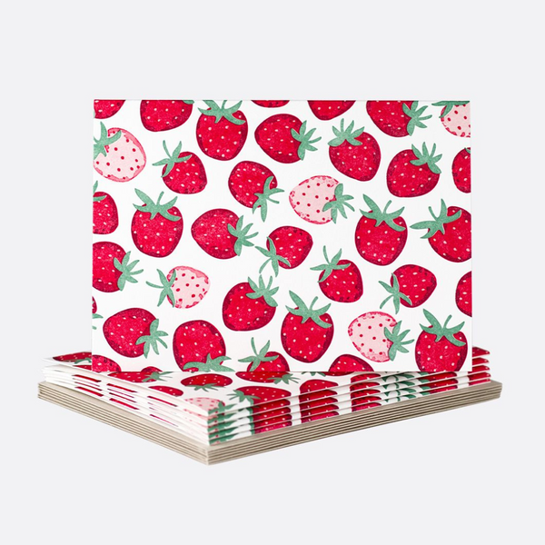 Strawberry Boxed Cards - Set of 6 - Freshie & Zero Studio Shop