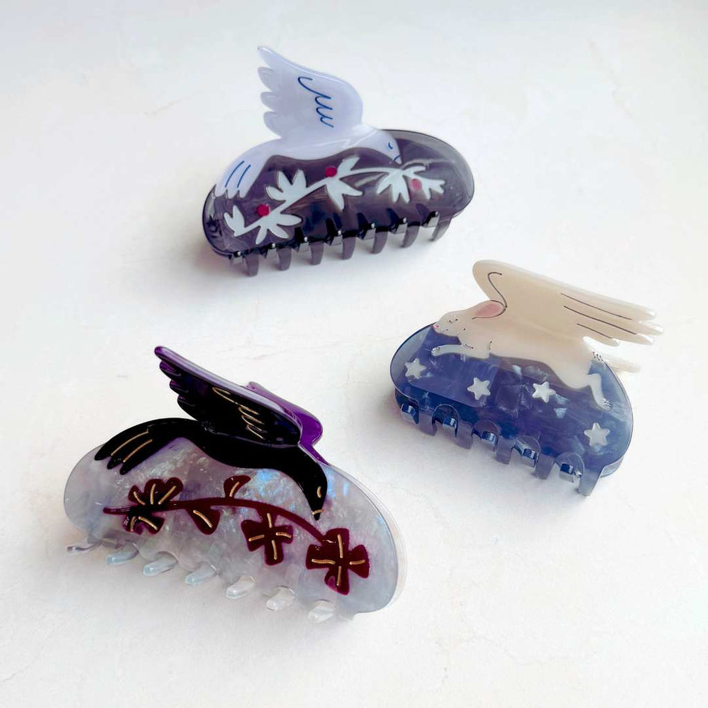 Flying Rabbit Starry Hair Claw - Freshie & Zero Studio Shop