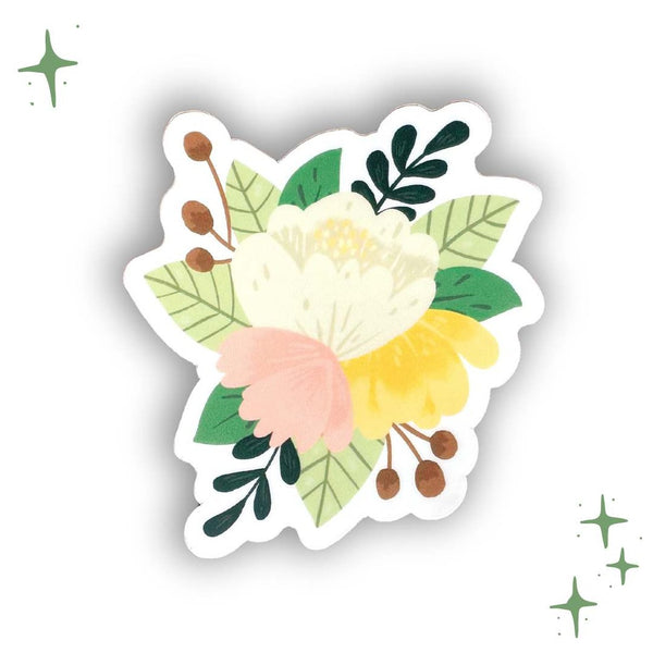 Flower Trio Matte Vinyl Sticker - Freshie & Zero Studio Shop