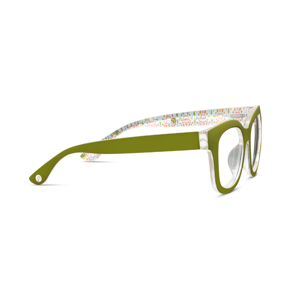 Peepers x Laura Park Reading Glasses: Center Stage - Green/Gasparilla - Freshie & Zero Studio Shop