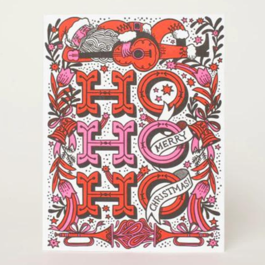 Ho Ho Ho Merry Christmas Greeting Card - Freshie & Zero Studio Shop