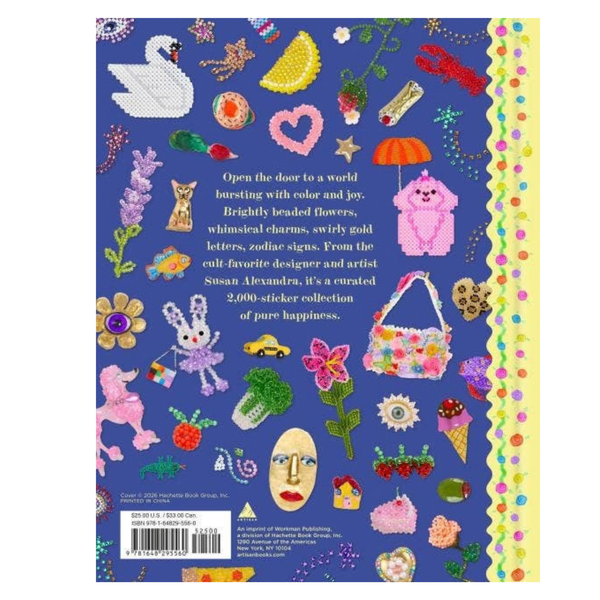 Colorful Susan Alexandra Sticker Book featuring various decorative stickers by Hachette Book Group, perfect for crafting and journaling.
