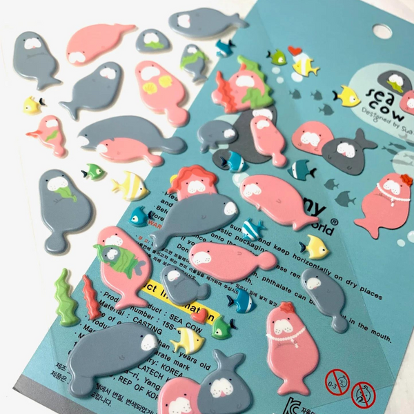 Kawaii Puffy Stickers Sheet - Freshie & Zero Studio Shop