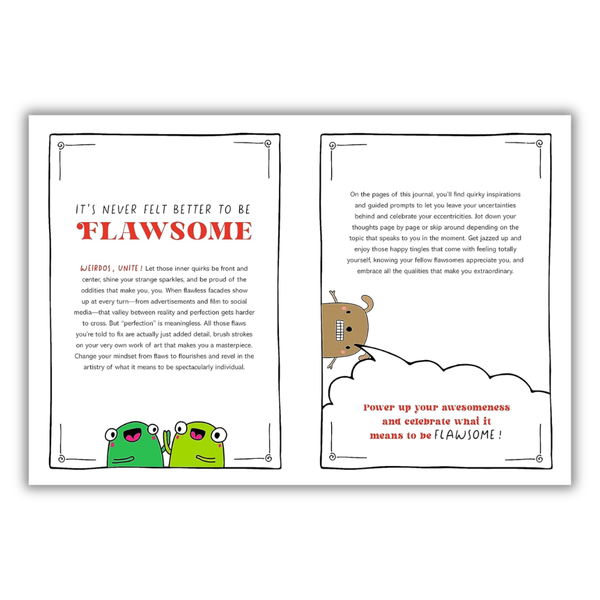 Flawsome: A Journal To Embrace Your Lovable Inner Weirdo - Freshie & Zero Studio Shop
