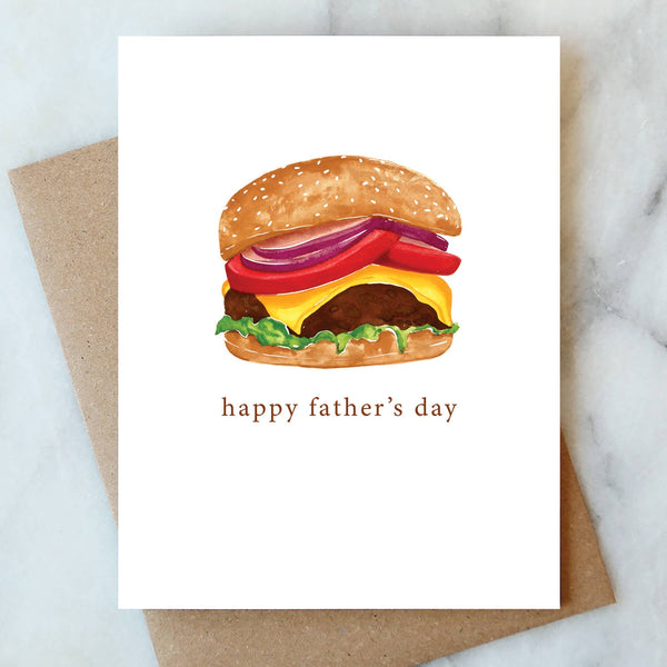 Hamburger Father's Day Card - Freshie & Zero Studio Shop