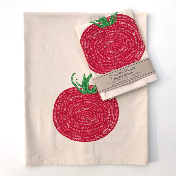 Tomato Varieties Flour Sack Towel - Freshie & Zero Studio Shop