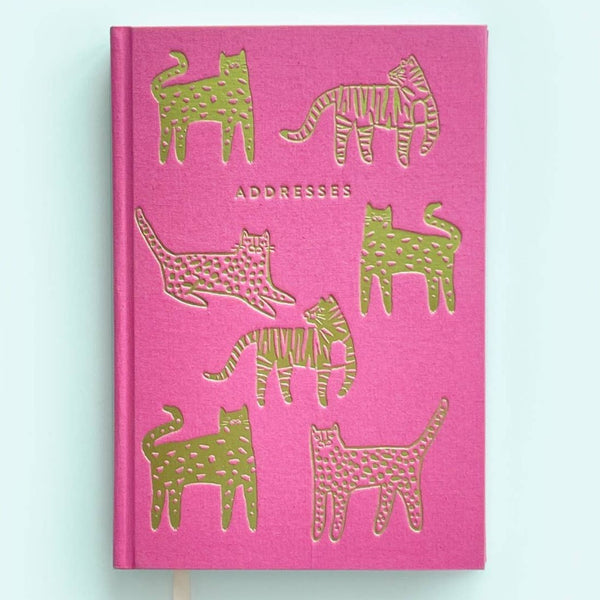 Wild Cat Address Book (Pink) by Idlewild - Freshie & Zero Studio Shop