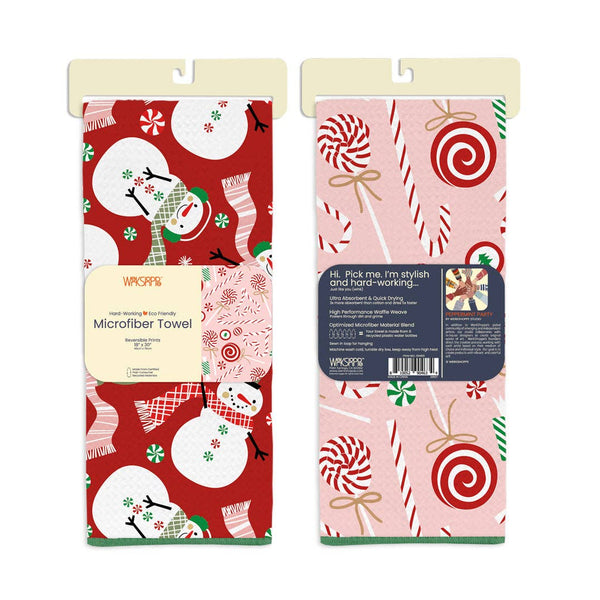 Peppermint Party Microfiber Towel - Freshie & Zero Studio Shop