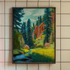 El Baker Art Jemez Forest travel art print 8x10 poster featuring a scenic forest landscape illustration.
