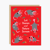 Boxed Nature Scream Christmas Holiday Cards - Set of 8 - Freshie & Zero Studio Shop