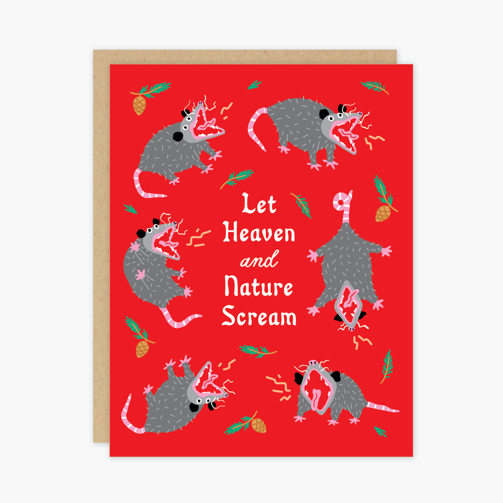 Boxed Nature Scream Christmas Holiday Cards - Set of 8 - Freshie & Zero Studio Shop