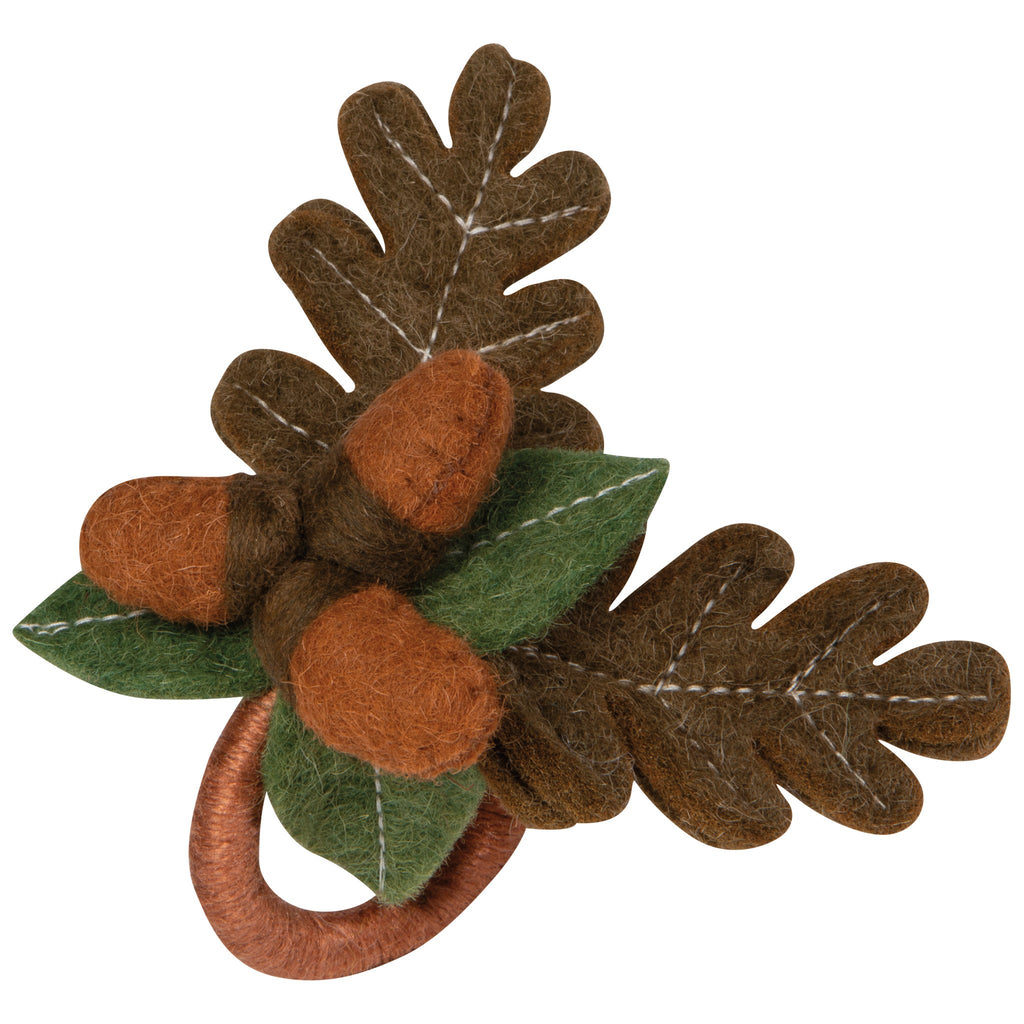 Oak and Acorn Felt Napkin Rings - Set of 4 - Freshie & Zero Studio Shop