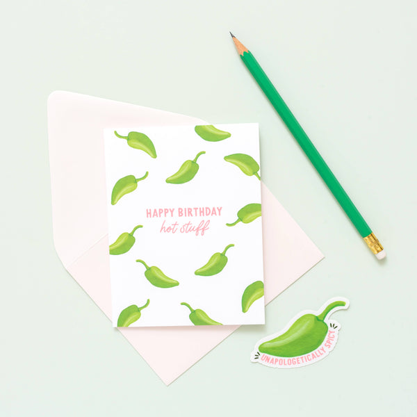 Hot Stuff Birthday Card - Freshie & Zero Studio Shop