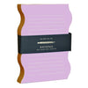 Wavy Shaped Notepad | Lilac + Tangerine Edge - Freshie & Zero Studio Shop