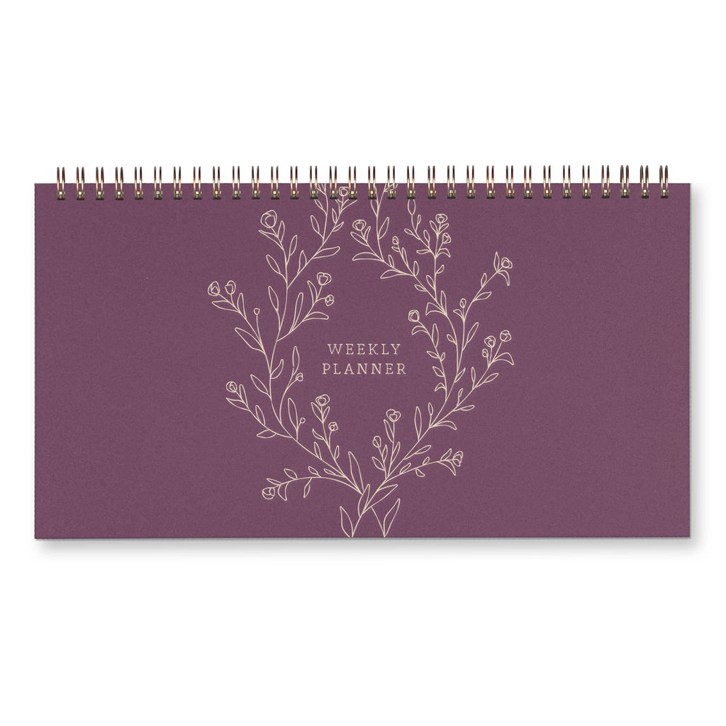 Floral Vines Weekly Planner | Plum - Freshie & Zero Studio Shop