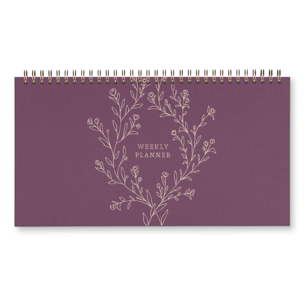 Floral Vines Weekly Planner | Plum - Freshie & Zero Studio Shop