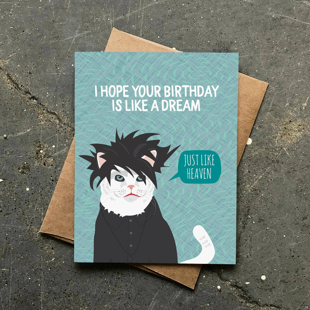 The Cure Cat Birthday Card - Freshie & Zero Studio Shop