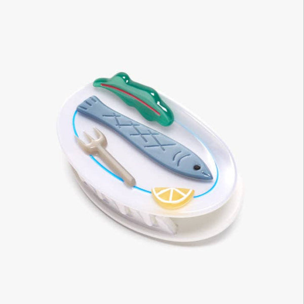 Poisson Sardine Fish Plate Hair Claw - Freshie & Zero Studio Shop