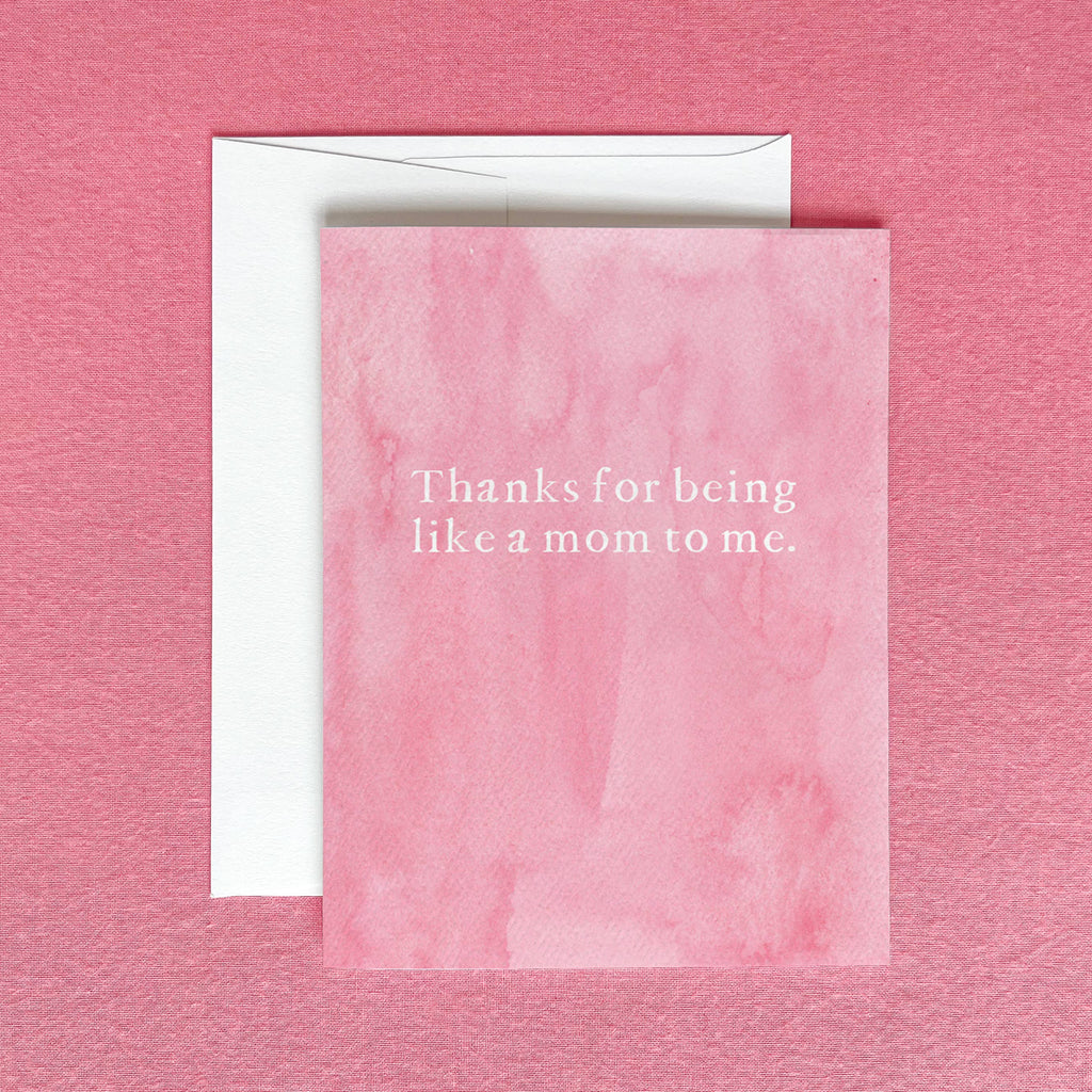 Thanks for Being Like a Mom to Me Greeting Card - Freshie & Zero Studio Shop
