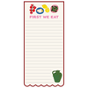 Punch Studio Mediterranean Eat magnetic list pad with colorful Mediterranean food illustrations and lined writing space