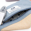 Embroidered Cat Pouch - Blue | Kusuguru Japan - Freshie & Zero Studio Shop