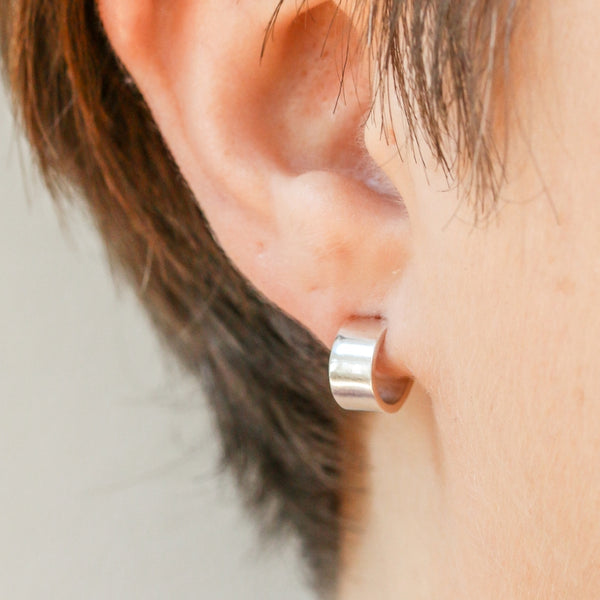 Wide Huggie Hoop Earrings by Christina Kober - Freshie & Zero Studio Shop