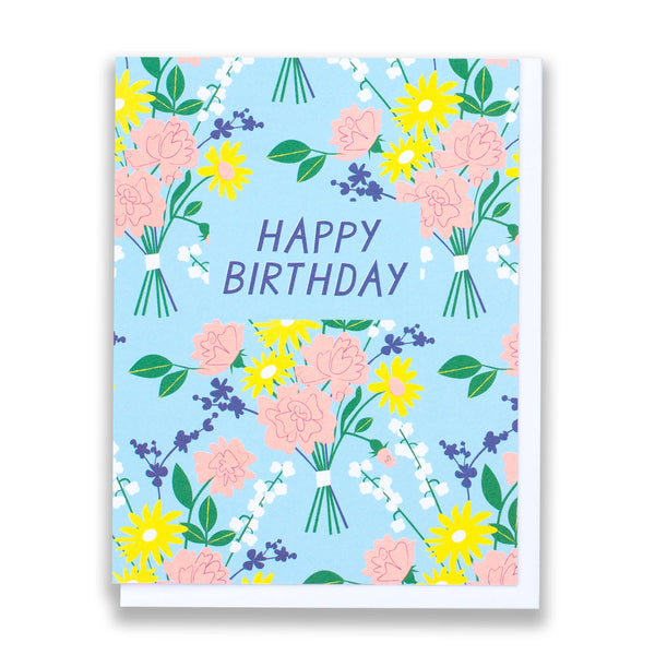 Vintage Floral Birthday Card - Freshie & Zero Studio Shop