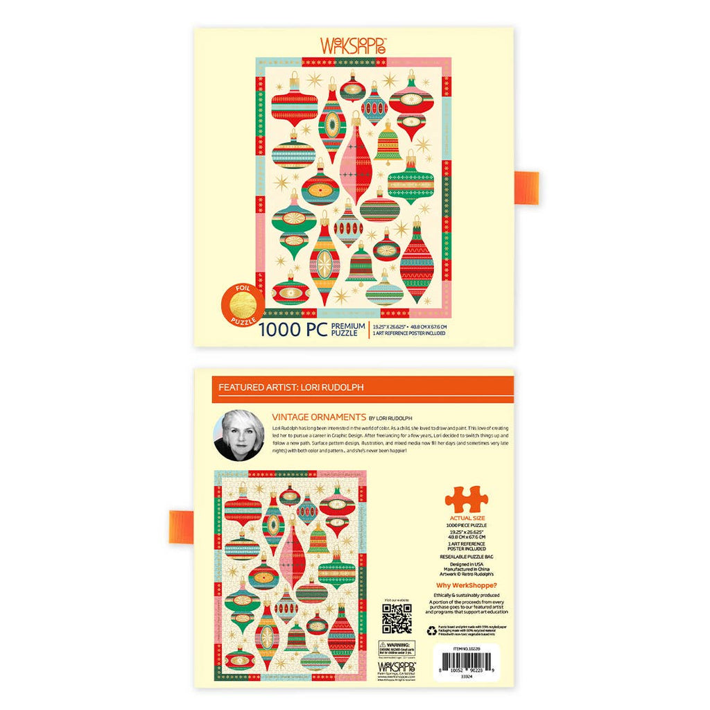 Vintage Ornaments 1000 Piece Jigsaw Puzzle - Freshie & Zero Studio Shop