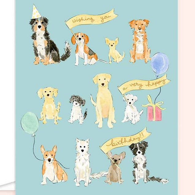 Wishing you a Happy Birthday Dog Lover Card - Freshie & Zero Studio Shop