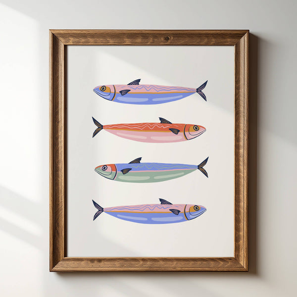 "Sardines" - 8" x 10" Art Print - Freshie & Zero Studio Shop