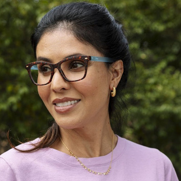 Peepers Reading Glasses: Sinclair Leopard Tort Blue - Freshie & Zero Studio Shop