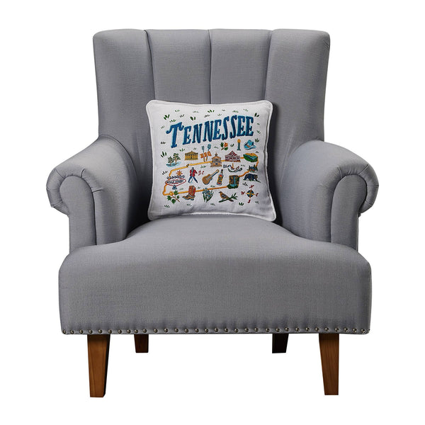 Tennessee Embroidered Pillow - Angela Staehling - Freshie & Zero Studio Shop