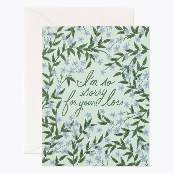Mint Laurel Sympathy Card by Rifle Paper - Freshie & Zero Studio Shop