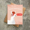 Bowie Llama Birthday Card - Freshie & Zero Studio Shop