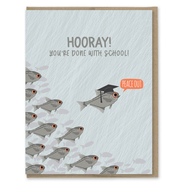 Done with School Graduation Card - Freshie & Zero Studio Shop