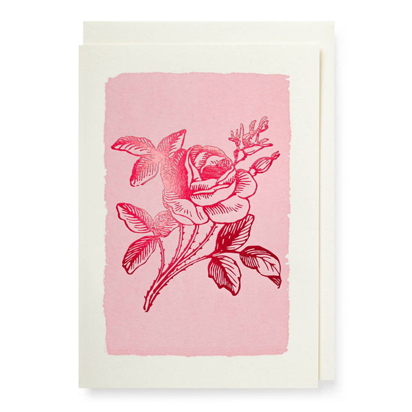 Metallic Rose on Pink Notecards Set - Freshie & Zero Studio Shop