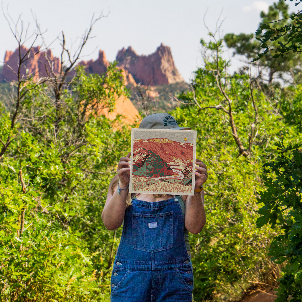 Caroline Clark Desert Mountain #19 art print featuring layered desert mountain landscape tones