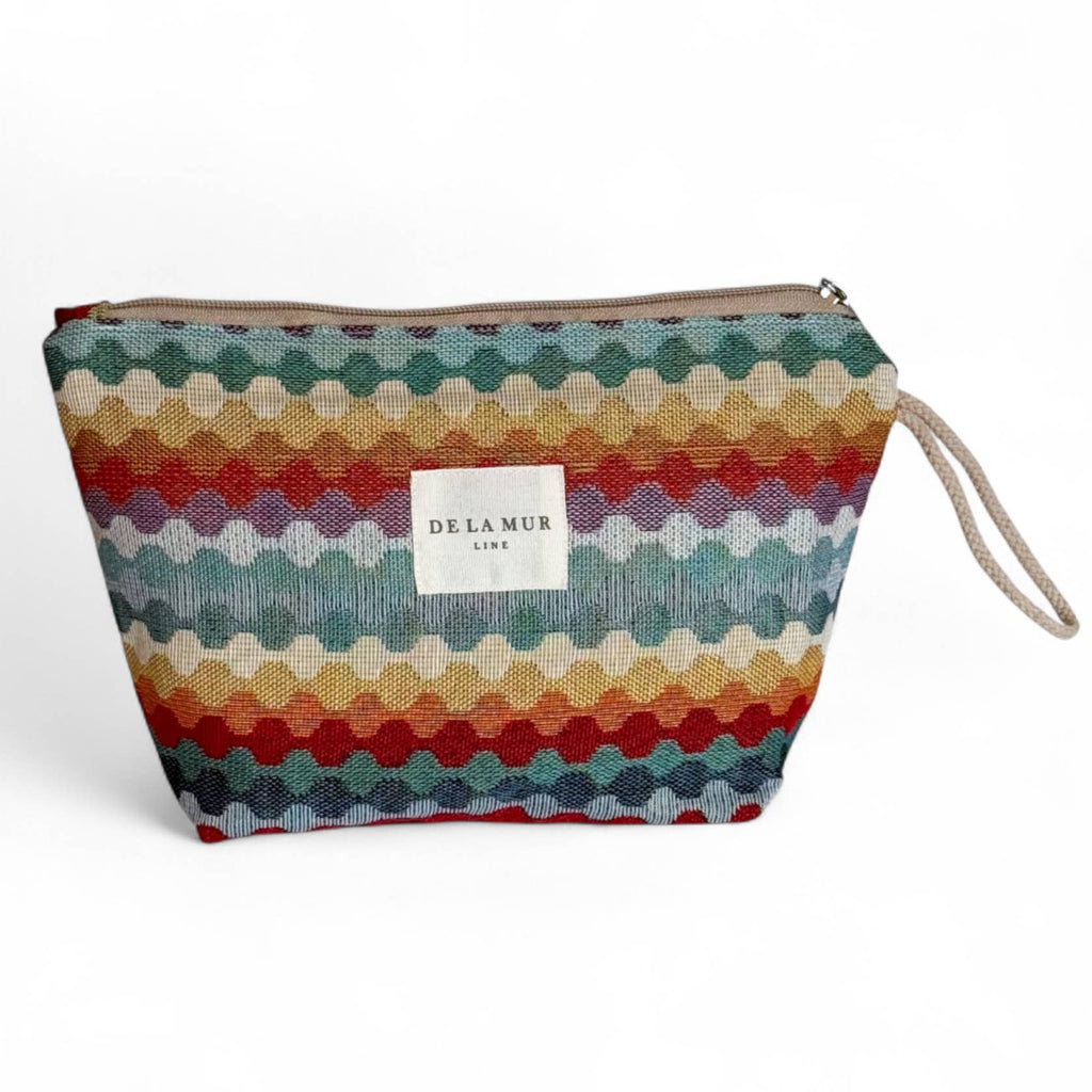 Large Makeup Bag: Wavy Rainbow - Freshie & Zero Studio Shop