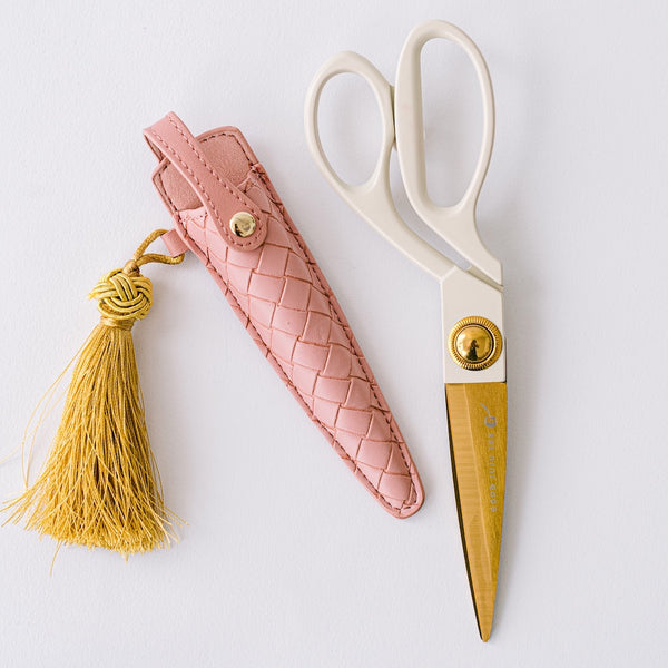 Ivory and Gold Heirloom Scissors - Petunia Pink Case - Freshie & Zero Studio Shop