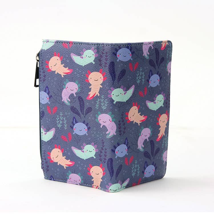 Axolotl Kawaii Purple Wallet - Freshie & Zero Studio Shop