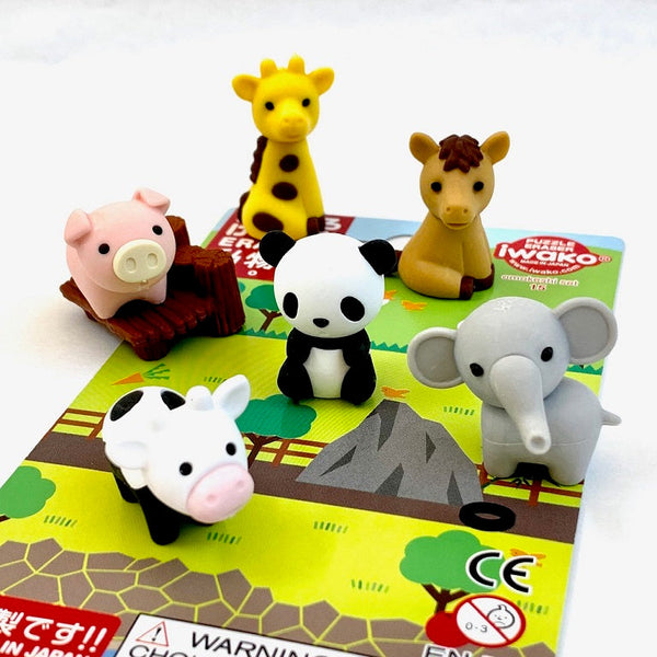 Iwako Zoo Eraser Set of 7 - Freshie & Zero Studio Shop