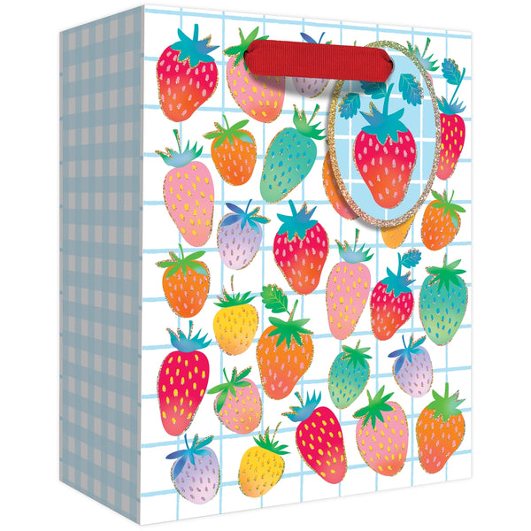 Colorful Strawberry Gift Bag - Small - Freshie & Zero Studio Shop